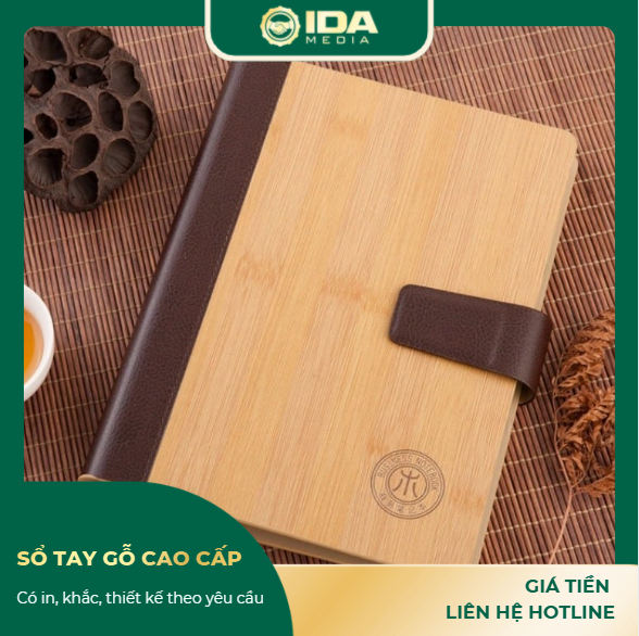Sổ tay bìa gỗ cao cấp
