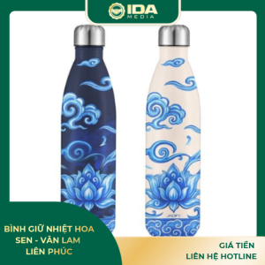 Bình Giữ Nhiệt Hoa Sen - Vân Lam Liên Phúc