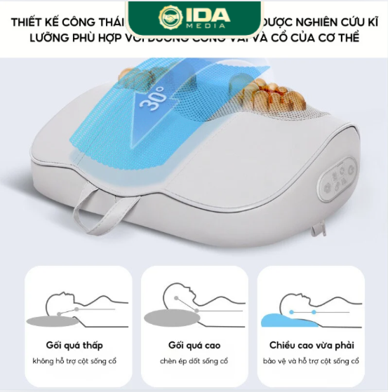 Gối Massage Cổ Vai Gáy DELAX - Ảnh 2