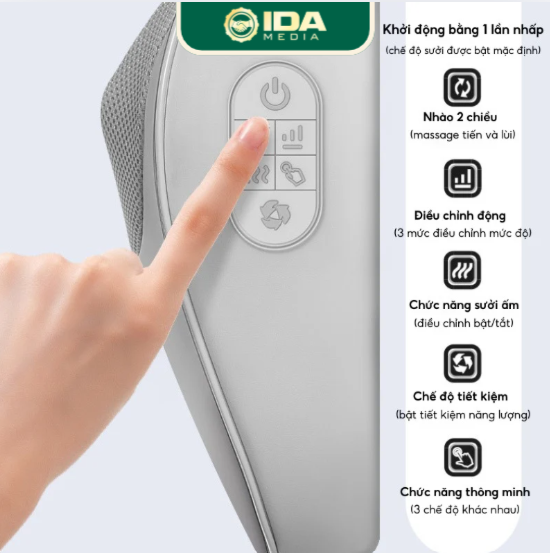 Gối Massage Cổ Vai Gáy DELAX - Ảnh 3