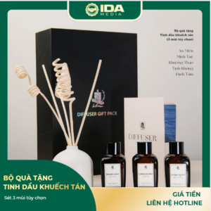 Bộ Quà Tặng Tinh Dầu Khuếch Tán - Set 3 Mùi Tùy Chọn
