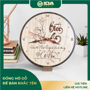 Đồng Hồ Gỗ Để Bàn