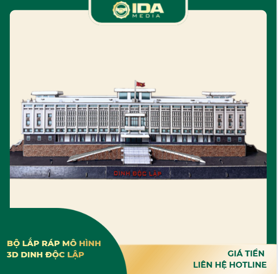 Bộ lắp ráp Mô hình 3d Dinh Độc Lập