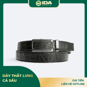 Dây thắt lưng cá sấu liền da trơn trẻ trung