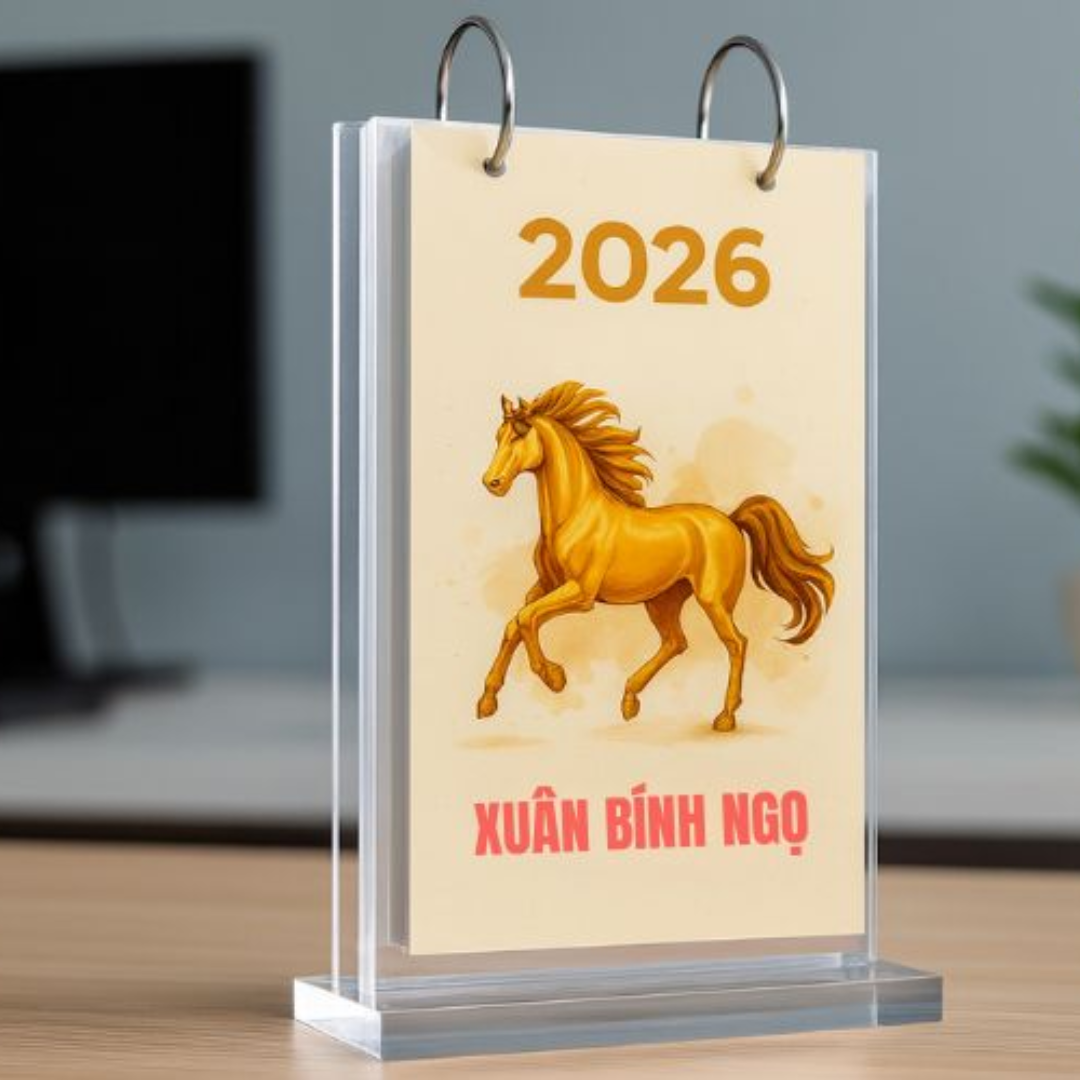 Lịch để bàn đế Mica - Ảnh 2