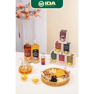Alternative view of Set quà Tết  mật ong Saffron kèm yến tinh chế và mứt tết